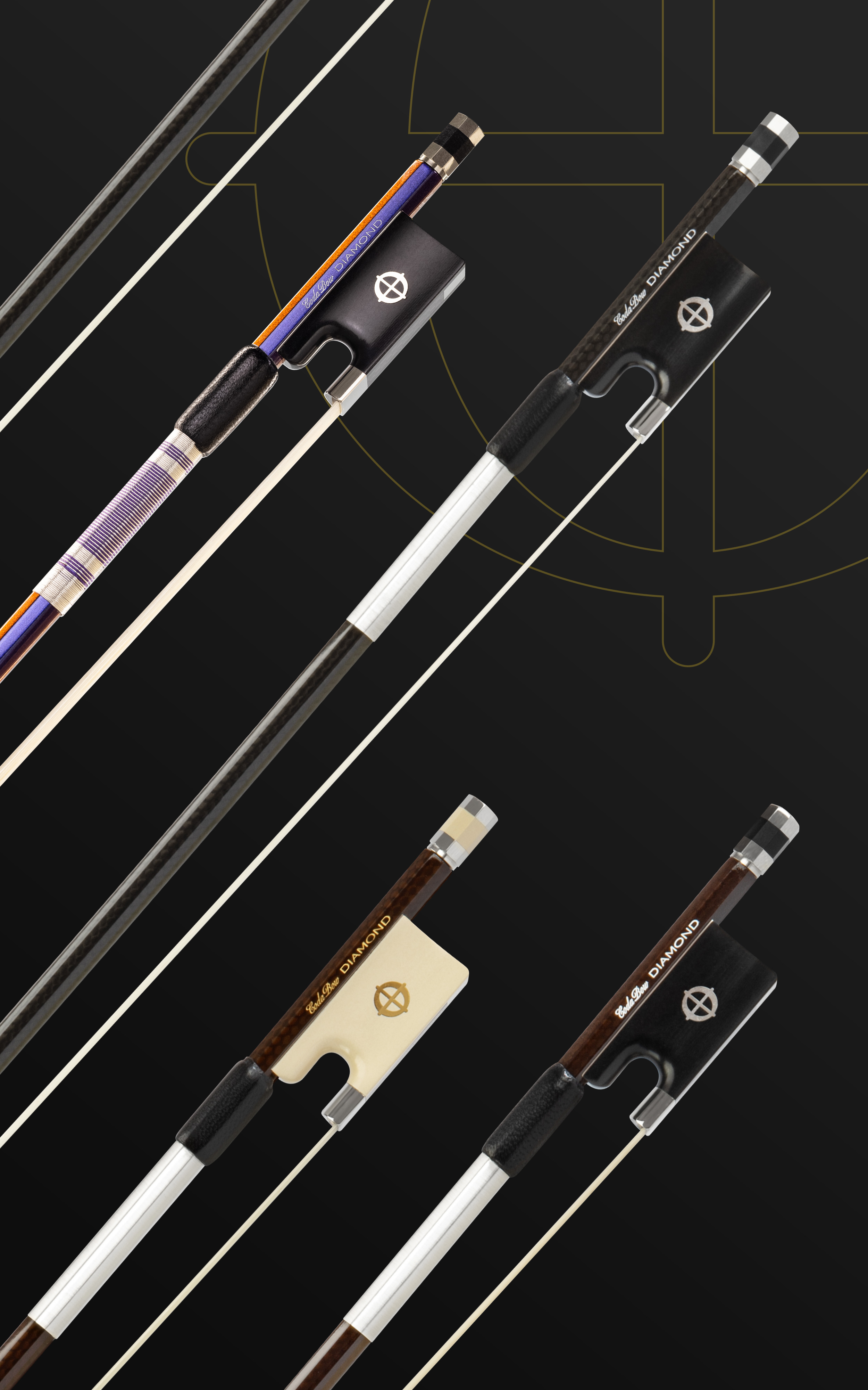 Diamond Collection Carbon Fiber Violin Bow | CodaBow Diamond Collection Carbon Fiber Violin Bow | CodaBow