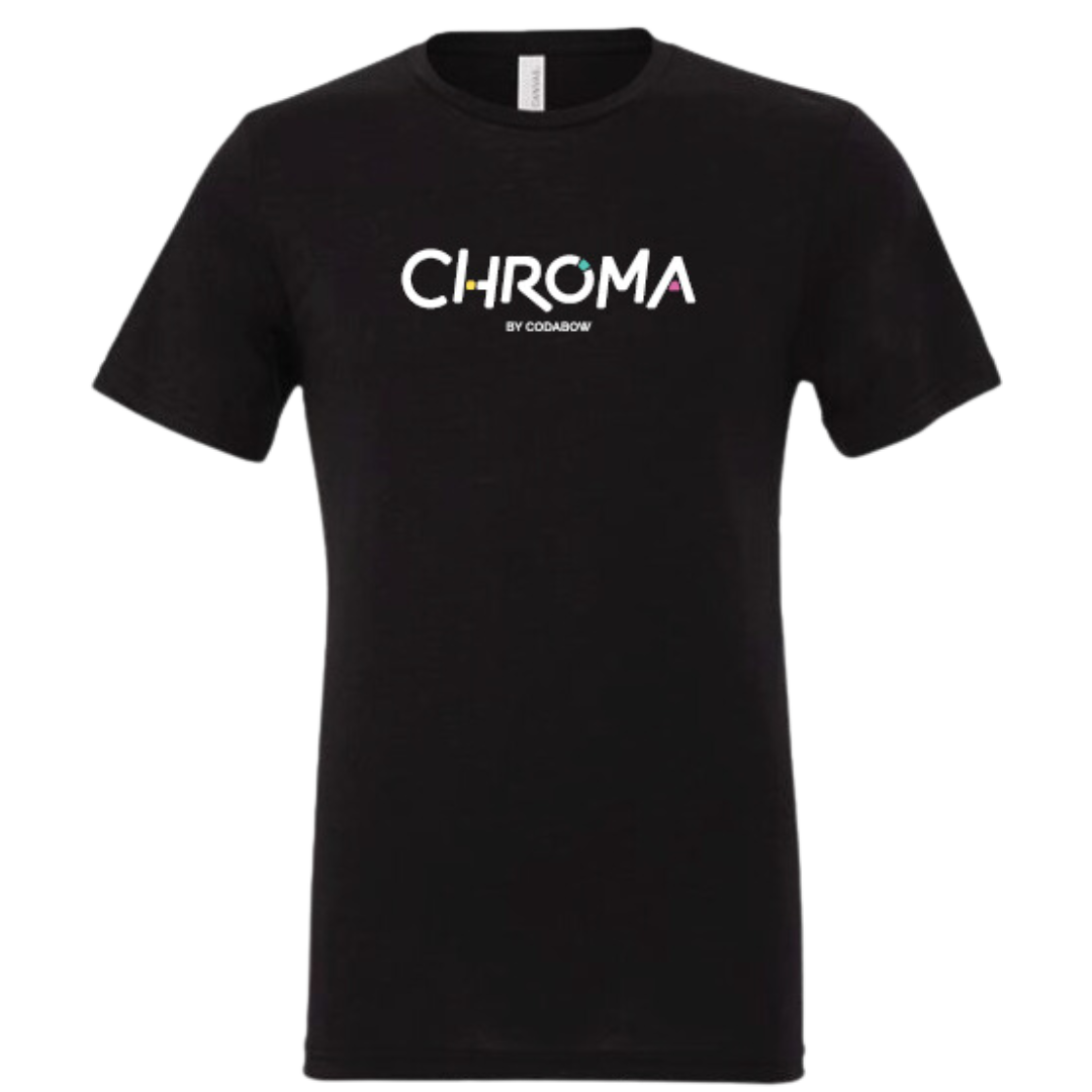 t shirt with chroma by codabow on it